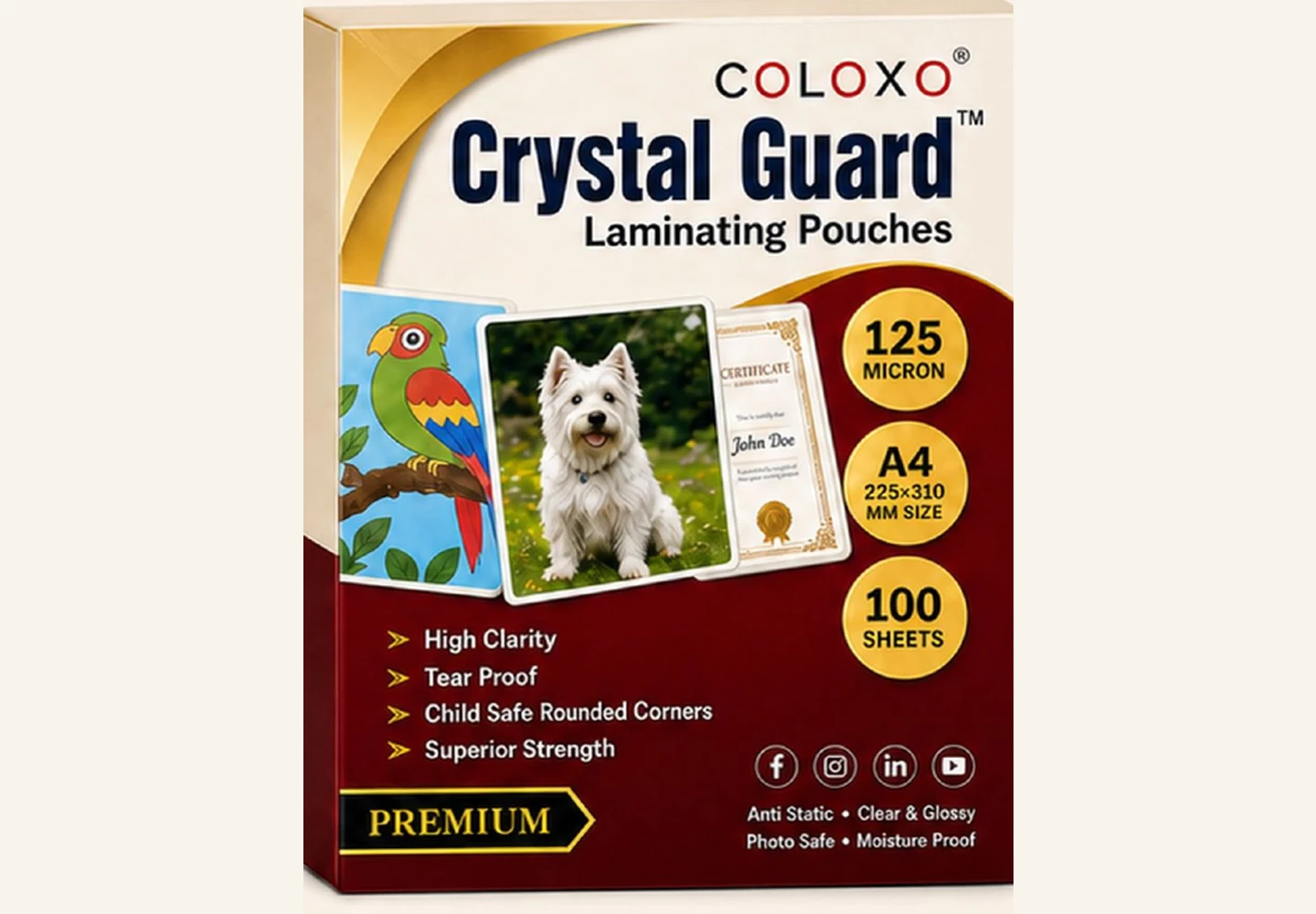 Crystal Guard™ Laminating Pouches product materials