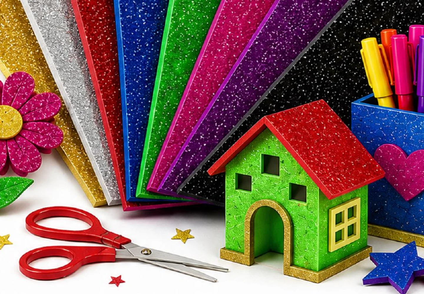 Foam Glitter Sheets Collection product materials